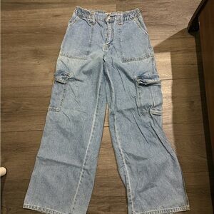 Forever 21 Light Blue Wide Leg Jeans